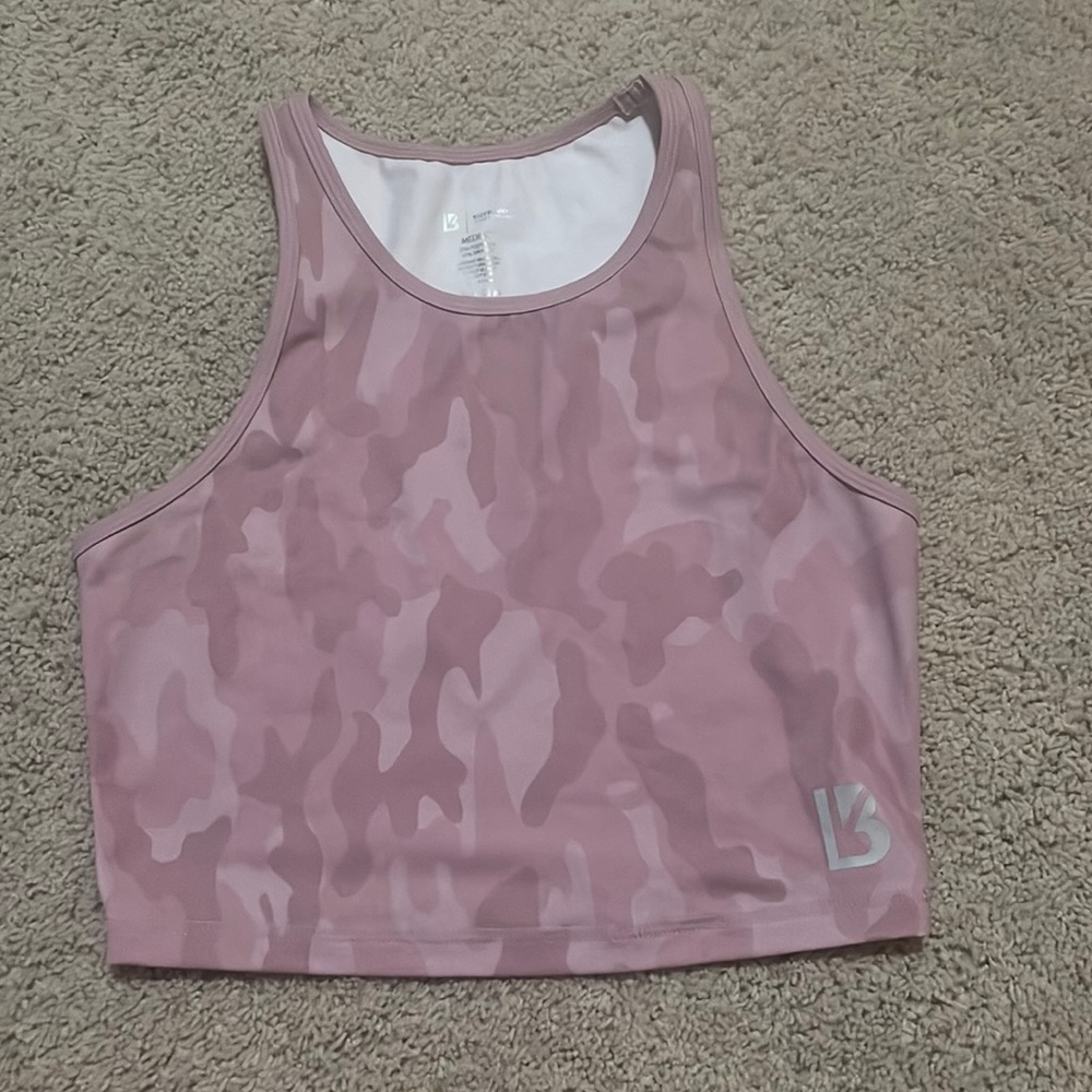 Buff bunny pink army crop top. Excellent condition